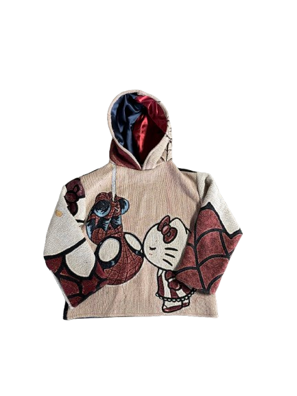 Hello Kitty & Spiderman Hoodie
